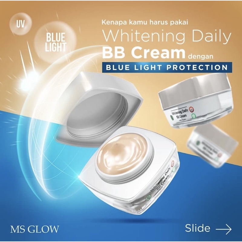 Ms Glow BB Daily Whitening Cream | Ms Glow Cream Siang