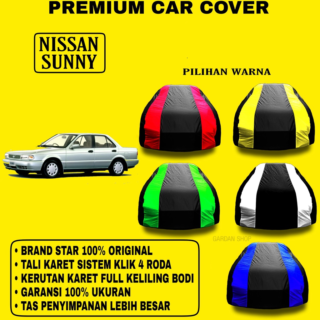 Body Cover NISSAN SUNNY Garis 2 WARNA Penutup Pelindung Bodi Mobil Nissan Sunny PREMIUM