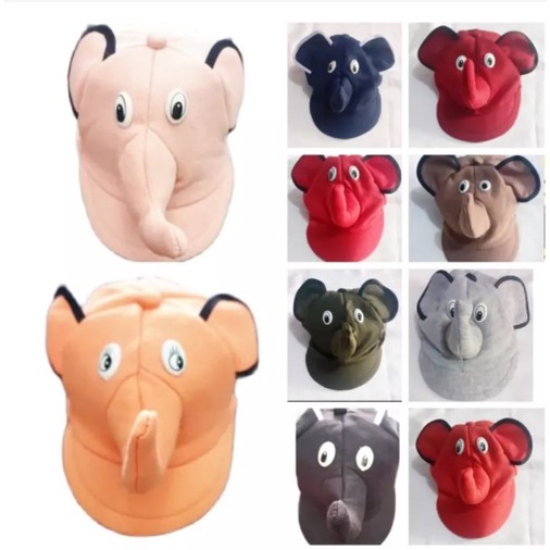 Topi Anak Karakter Gajah Bahan Flece