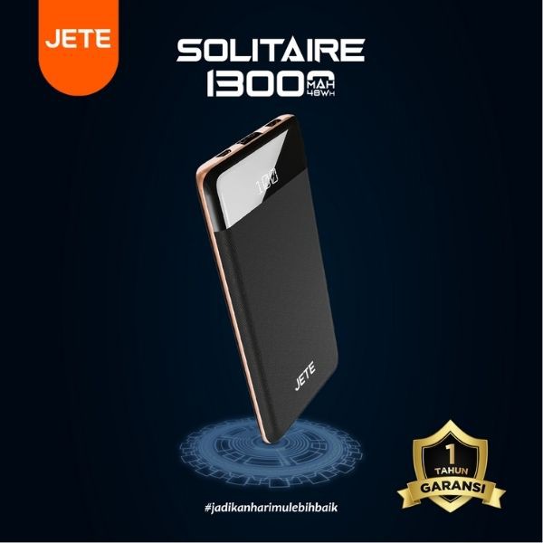 Powerbank 13000 MaH Fast Charging  JETE Solitaire - Garansi Resmi  2 Tahun