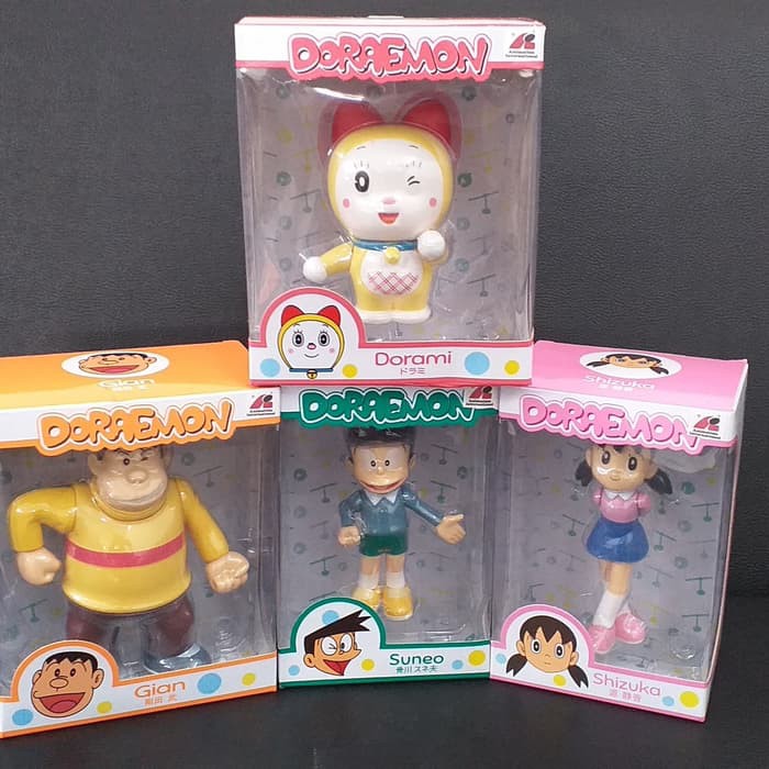 Action Figure Doraemon Box Tinggi 12cm Soneo Shizuka Dorami Gian