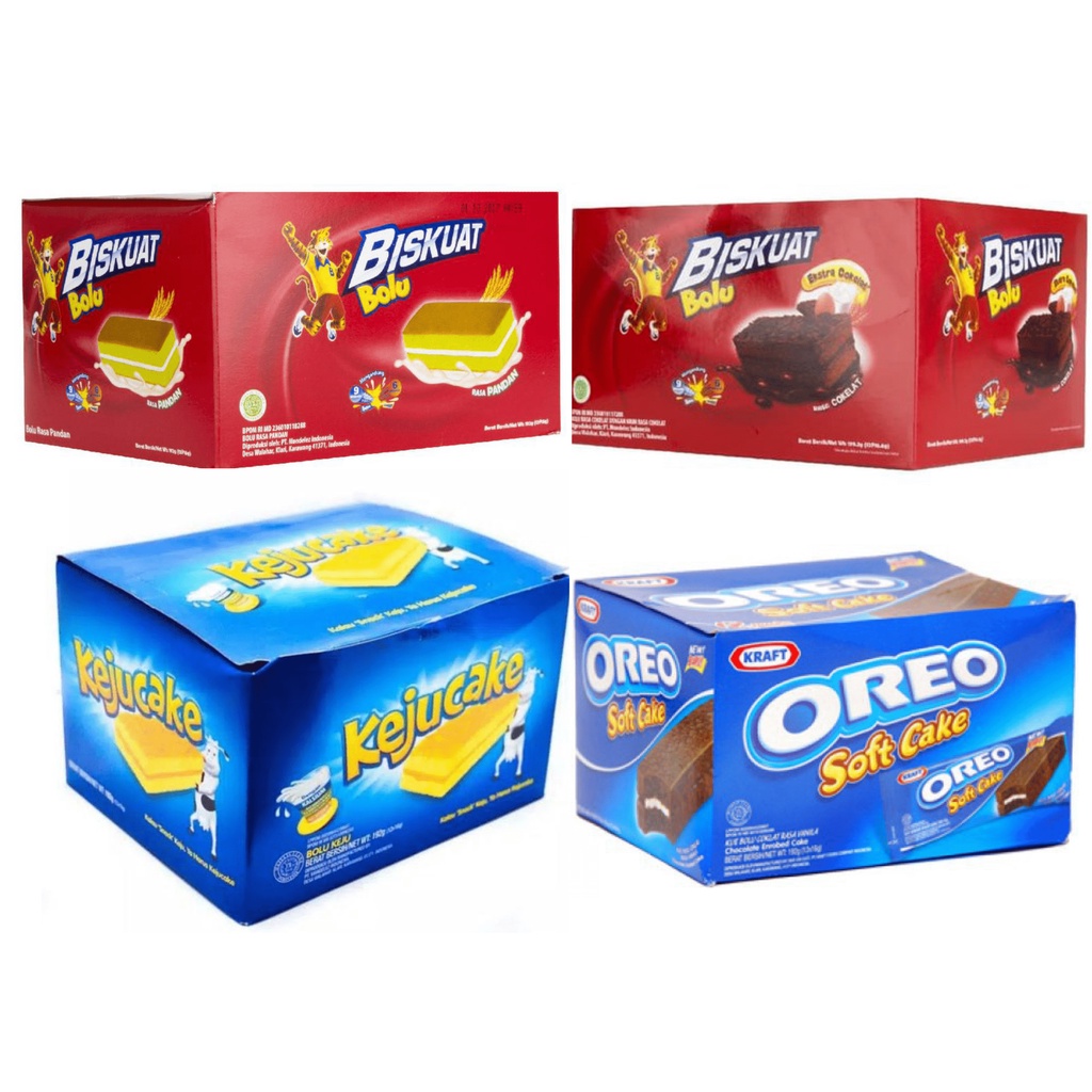 

BABY MPASI Oreo Soft Cake 1 box | Kraft Keju Cake | Biskuat Bolu16 gram x 12 pcs