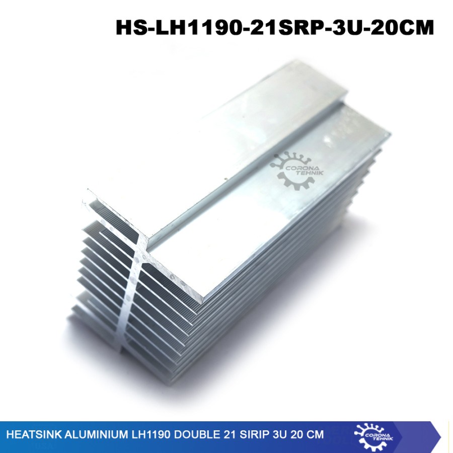 LH1190 Double 21 Sirip 3U 20 cm - Heatsink Aluminium