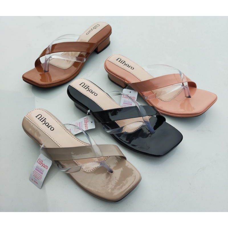 sandal hak wanita // sandal wanita hak tahu 3cm