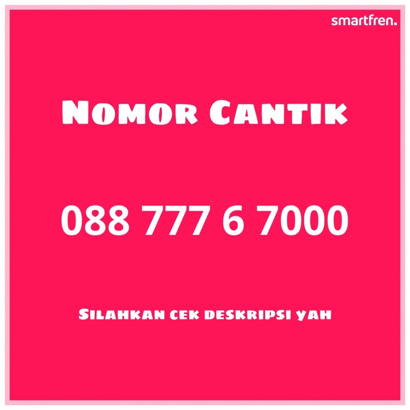 Esim Nomor Cantik Smartfren (sudah termasuk paket unlimited)