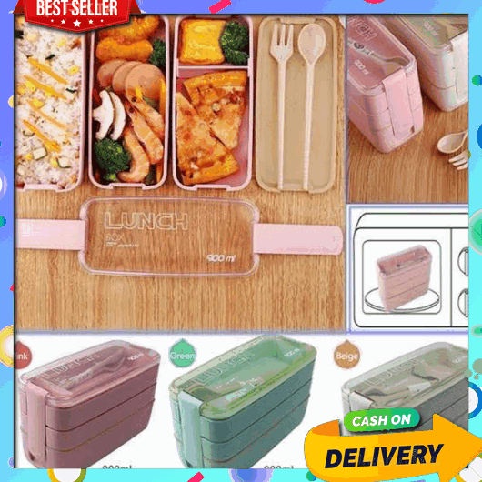 Kotak Makan Minimalis Vintage Bening Anti Putih Set R9H6 Karakter Plastik Makanan Korea Lunch Esteti