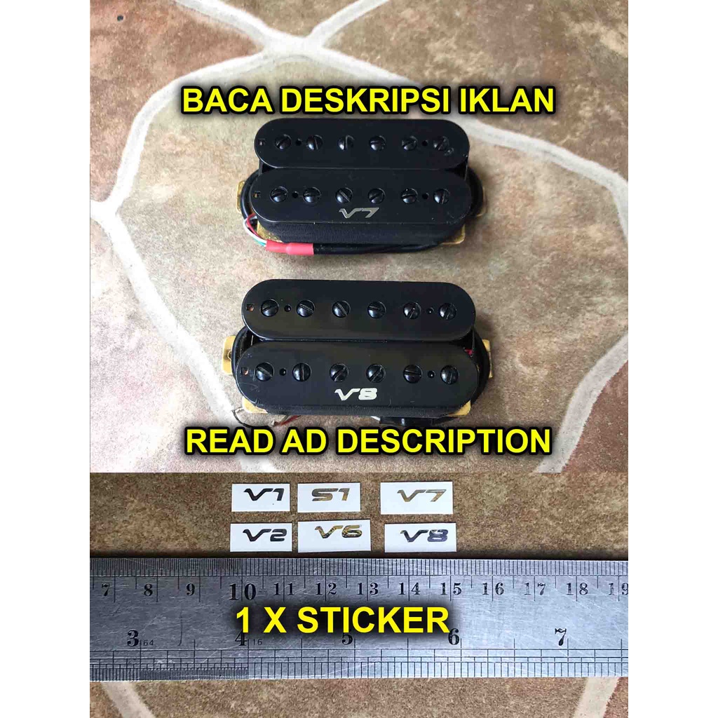 Sticker Tempel Tulisan V1 V2 S1 S2 V6 V7 V8 For Pickup Gitar Elektrik Ibanez Japan Prestige Premium 
