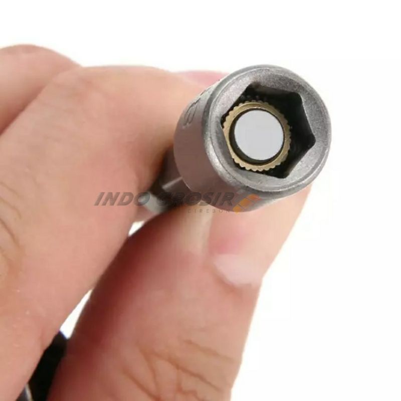 Kunci Sock Roofing Pendek Mata Sok Baut Ruping Baja Ringan 8mm x 45mm  / Magnetic Hex Socket Nut Rofing Roping