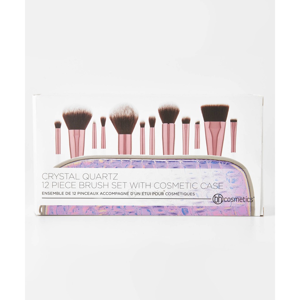 BH Cosmetics Crystal Quartz 12 Pcs Brush Set Bonus Bag