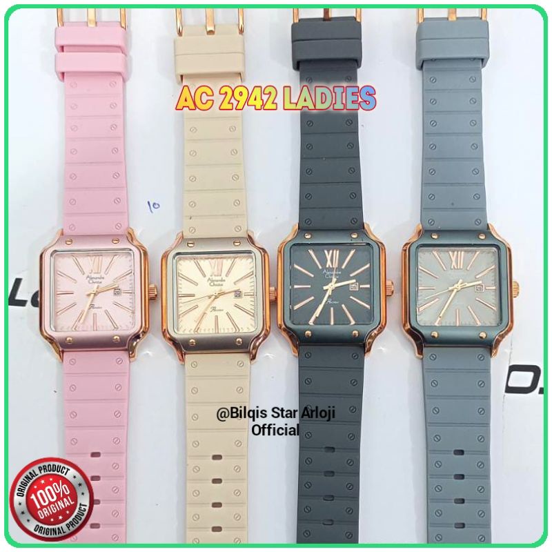 Alexandre Christie Wanita Kotak Terbaru Ac 2942 Tali Karet Original