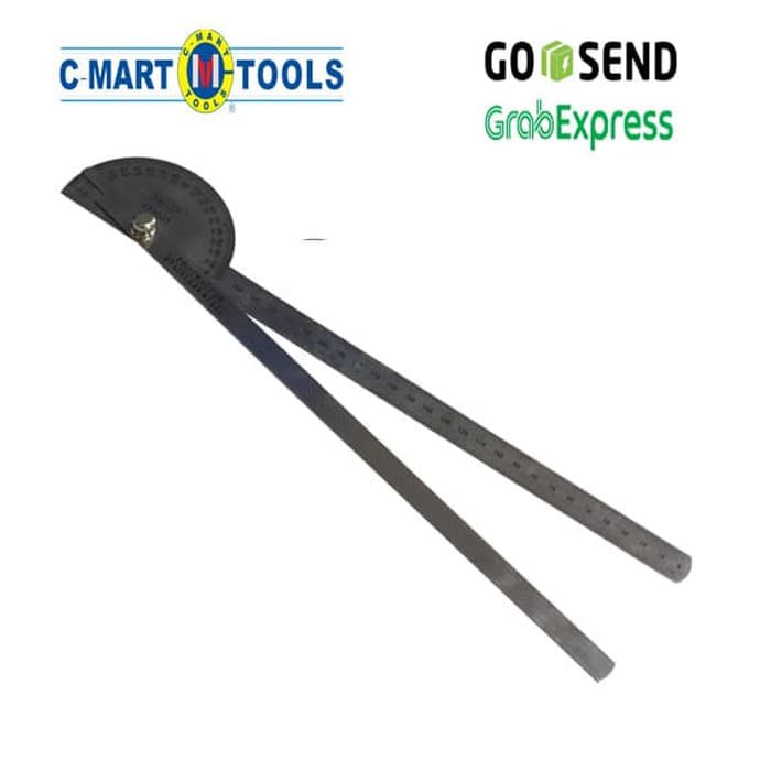 

Stainless steel protractor/Busur derajat stainless steel C-Mart CD0025