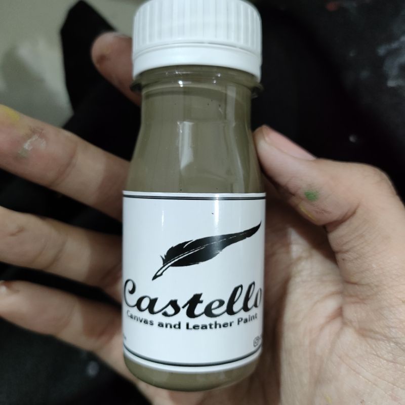 Castello paint ASIAN MUD cat sepatu tas bahan kulit dan kanvas