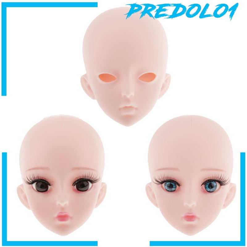 (Predolo1) Kepala Boneka Wanita Bahan Plastik Ukuran 60cm 1 / 3 Bjd