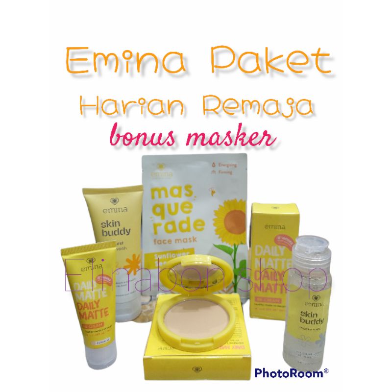 Paket Harian Remaja Emina Daily Matte Bonus Masker