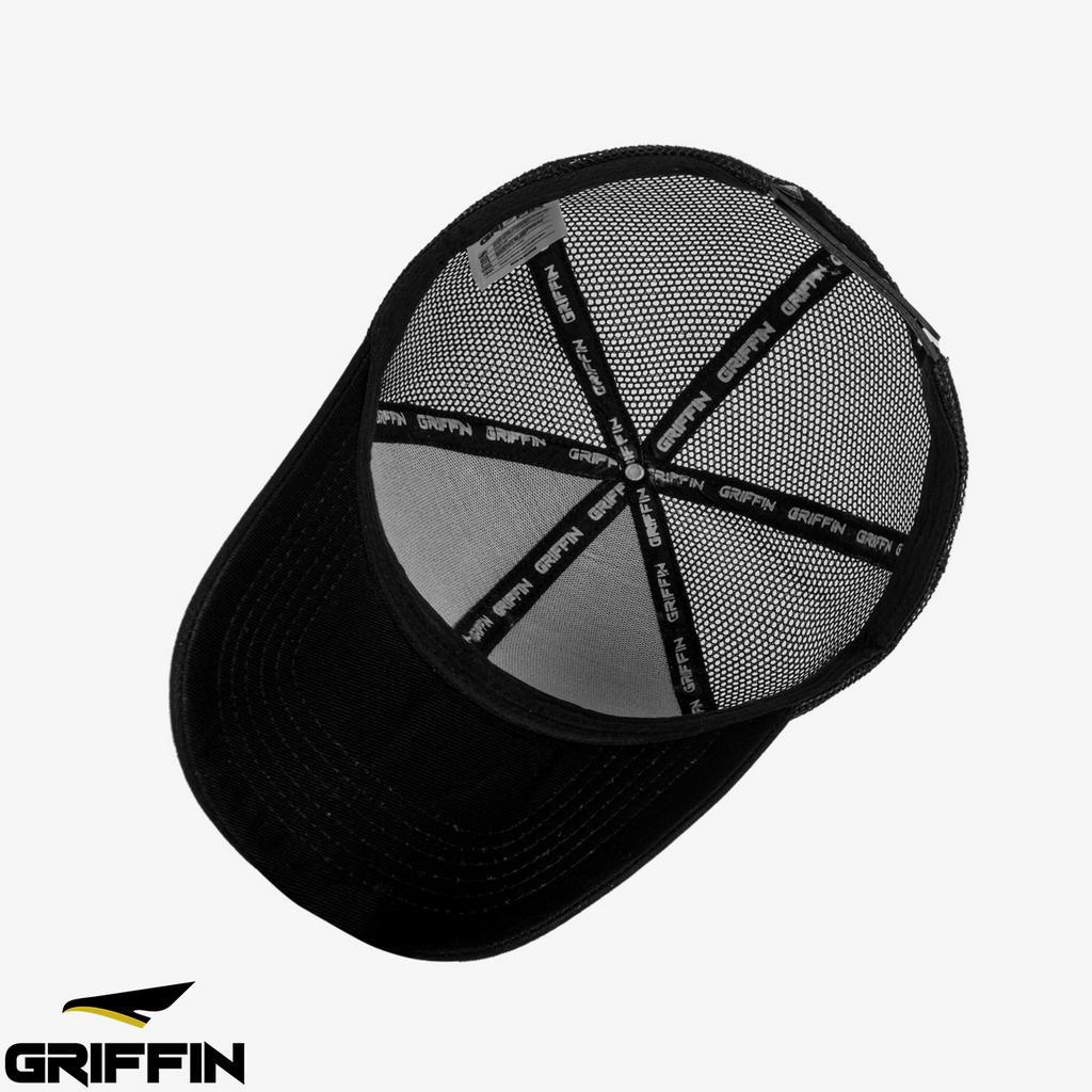 Topi Trucker Pria Hitam Keren Sablon High Density Timbul &amp; Bordir Keren Atlas by Griffin Apparel