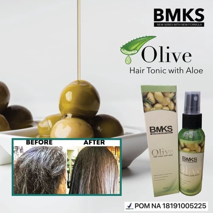 BMKS OLIVE TONIC spay rambut penguat rambut rontok aloe