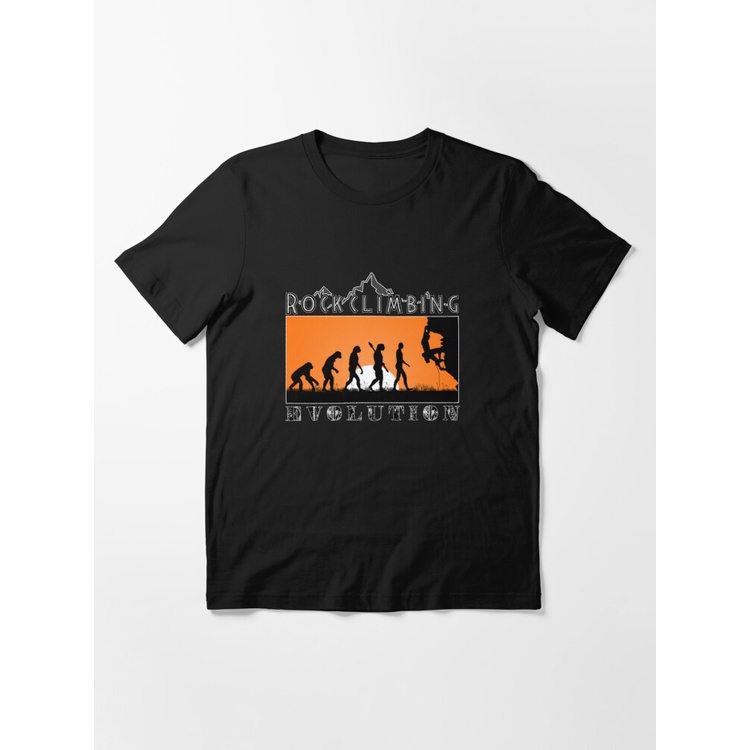 Kaos Rock climbing Evolution | Kaos panjat tebing | Kaos hiking unisex casual