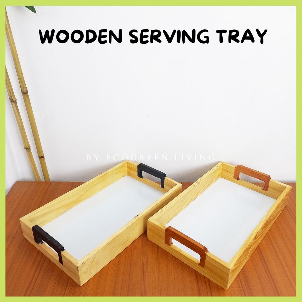 NAMPAN KAYU / BAKI / WOODEN SERVING TRAY 35 X 21 X 6 CM NEW PRODUCT