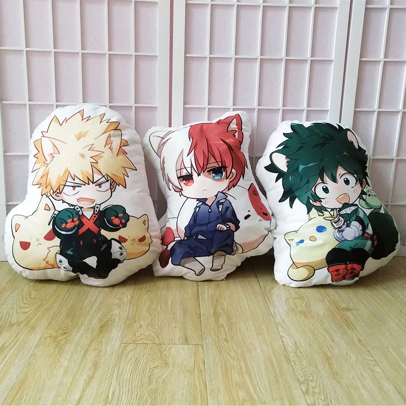Boneka Lucu Mi héroe Academia almohada juguete Izuku Bakugou Todoroki Tsuyu Kirishima Eijiro muñeca