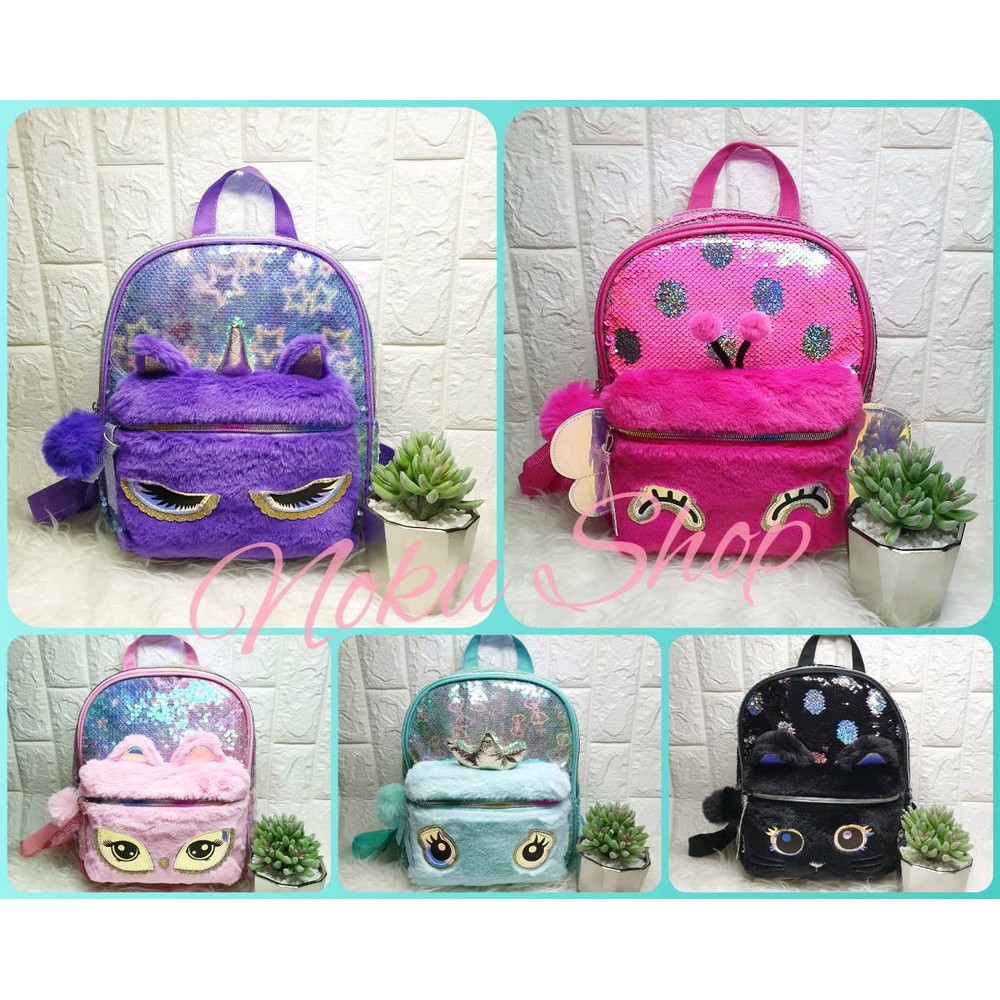 Tas Ransel Anak Sequin Karakter Untuk PAUD