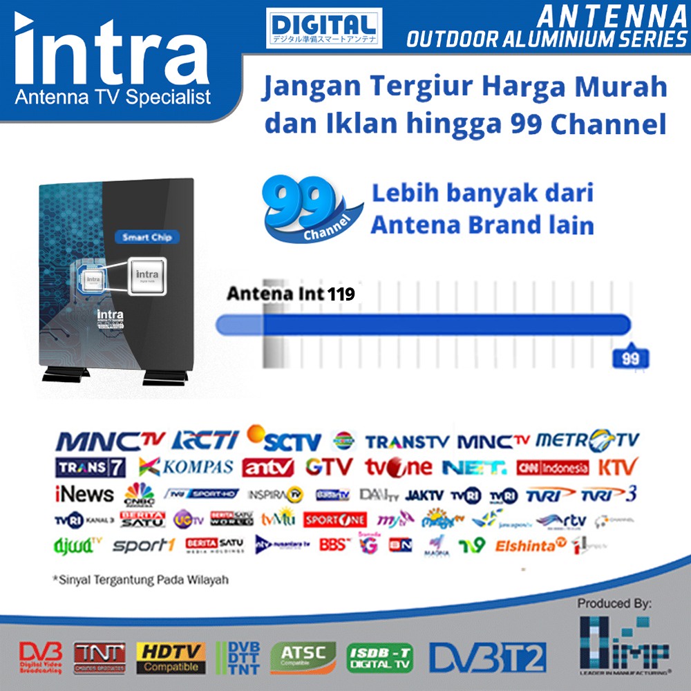 Antena TV luar &amp; Dalam Intra Int-119 Analog &amp; digital BISA 2 TV