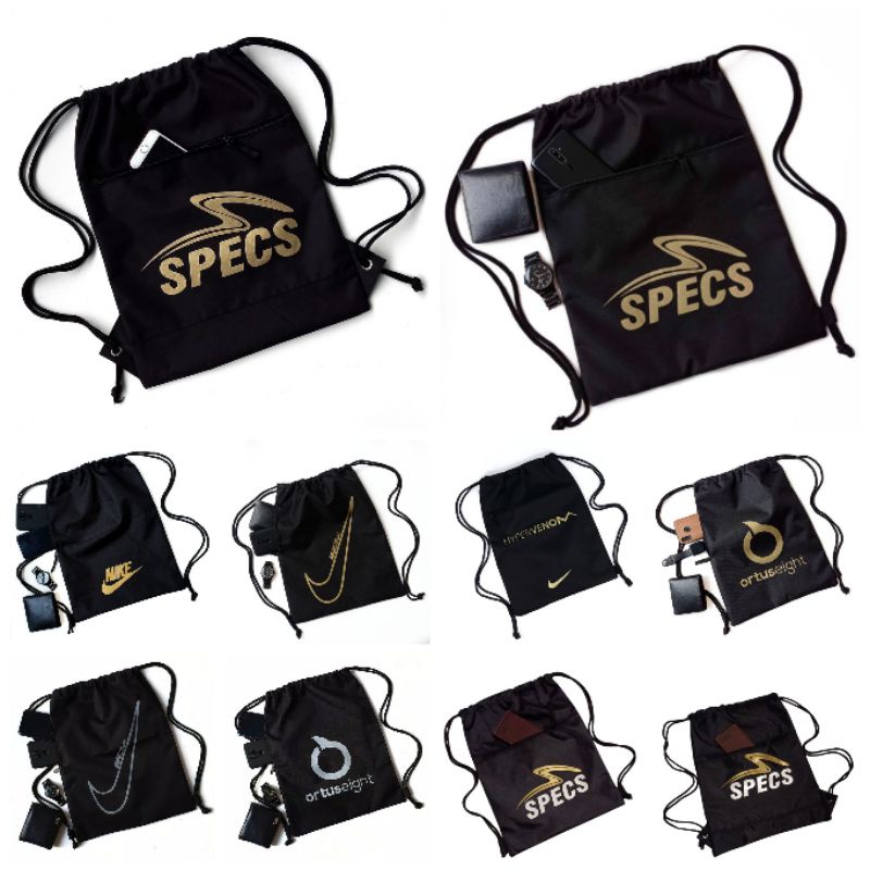 tas serut stringbag specs Tas Serut Pria Wanita Gymsack Futsal Sepakbola