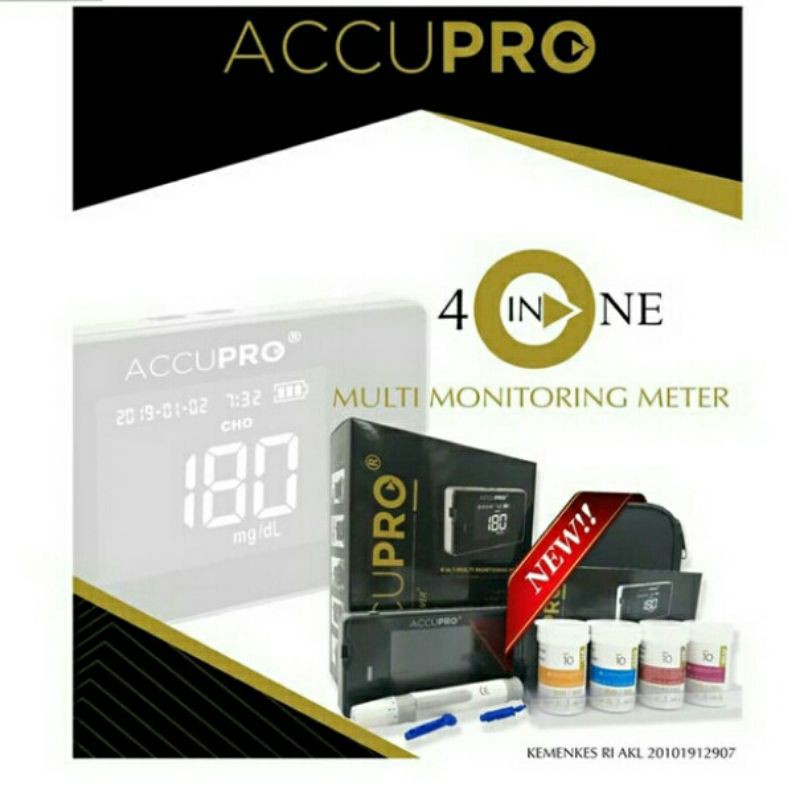 Jual Accupro 4in1 Alat Accupro 4 in 1 / Alat MULTICHEK 4in cek kolesterol,gula,asamurat,hb GCHB