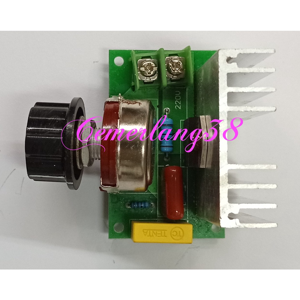 Dimmer AC 220 Volt 4000W NC - AC AC Voltage Regulator Speed Controller 4000 Watt Pengatur Kecepatan