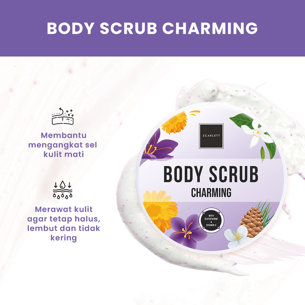 Scarlett Whitening Body Scrub Charming