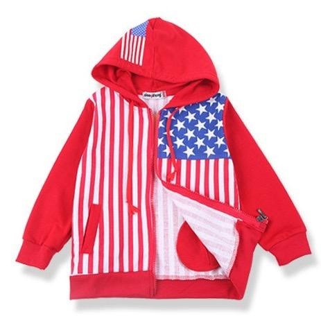 [9884-P] Jacket American Flag Jaket Baju Anak