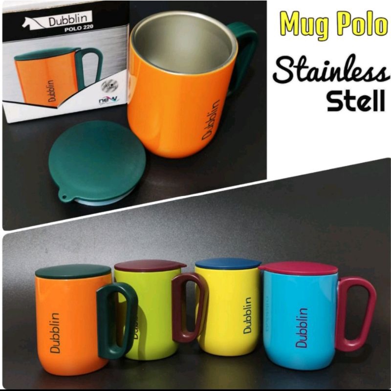 Mug Gelas STAINLESSTEEL Dublin tahan panas 220ml.