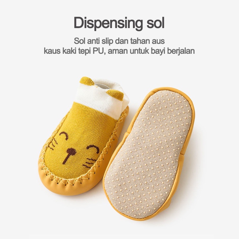 Kaos kaki anak bayi motif/Sepatu anak/Sepatu rajut bayi/Sepatu kulit/Sepatu anak balita  L95-98