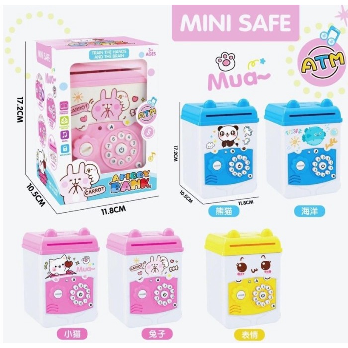 Mainan Celengan Anak Piggy Bank Brankas Saving Pot Mini Panda Karakter Grosir