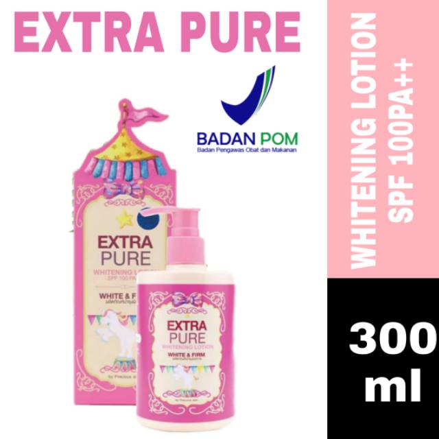 [BPOM] EXTRA PURE (SIANG)SPF 100 PA+ WHITENING HANDBODY BODYLOTION / BODY LOTION PEMUTIH BADAN 300ML