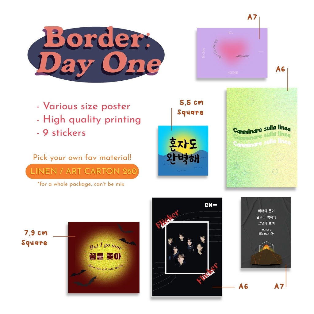 ENHYPEN Mini Poster Art Print Deco - Fanmade Goods