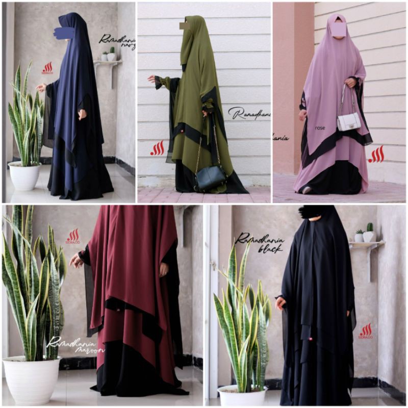 RAMADHANIA BY SIDRA Gamis Ramadhania Sidra Gamis Set Khimar Panjang Syari