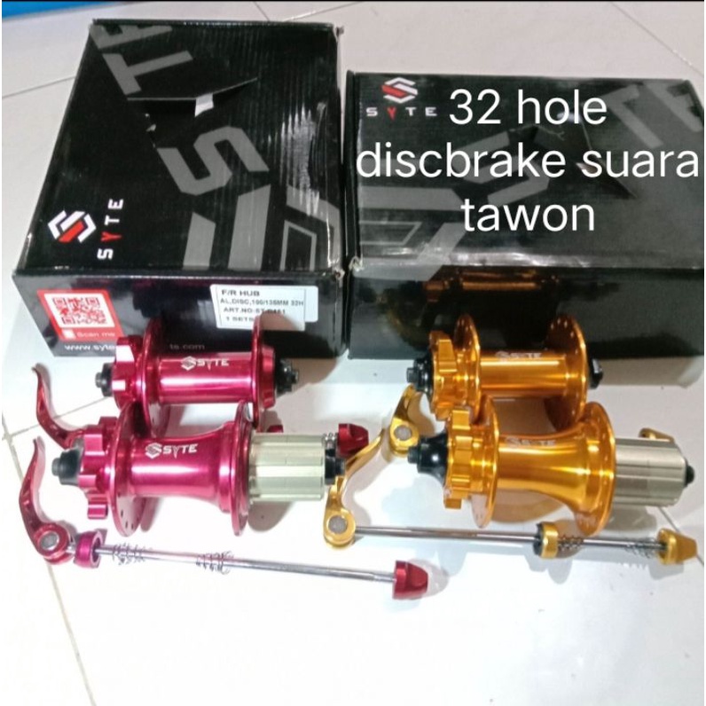 Hub freehub SYTE 32h, 6 bearing discbrake 6 baut suara tawon