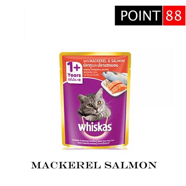 Whiskas Pouch Mackarel Salmon