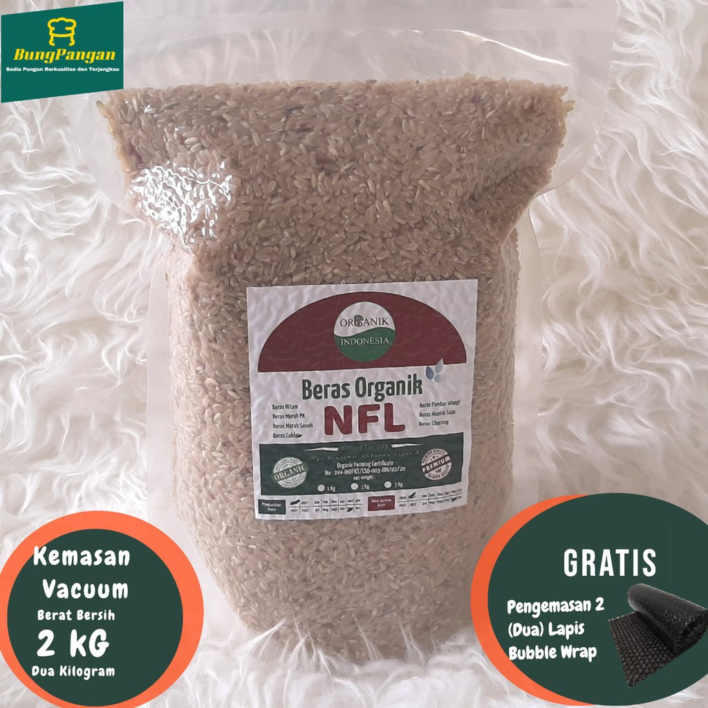 

2Kg Beras Coklat / Brown Rice Organik Premium NFL Bersertifikat
