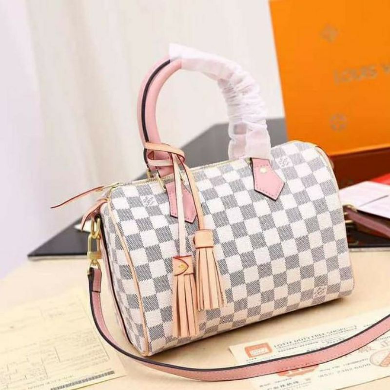 Preloved Tas LV Azur Speedy List Pink size 25 Premium Mirror