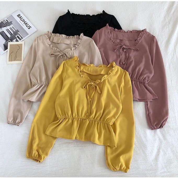 Blouse Mikela Fashion Wanita - Mikela Blouse Wanita Bahan Crepe-1