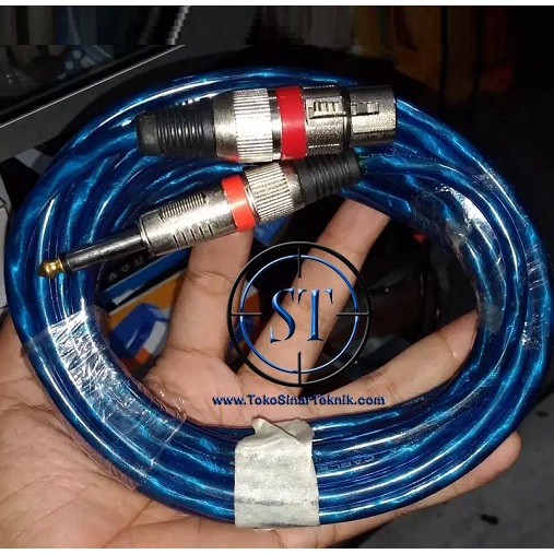 Kabel Mic Canare 10M Cable Microphone Audio Low Noise 10 Meter Jack Xlr Canon to Akai 6.5mm Kualitas Bagus Lentur