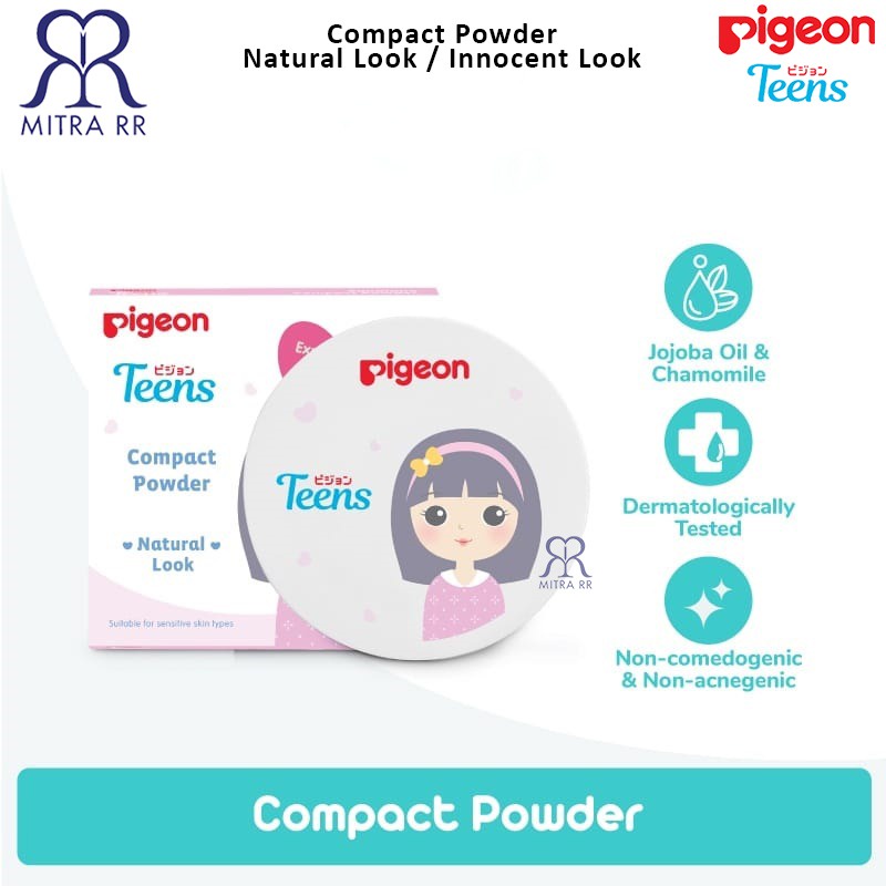 PIGEON TEENS Compact Powder Natural Look / UV Protection Innocent Look – Bedak Padat Remaja 14gr