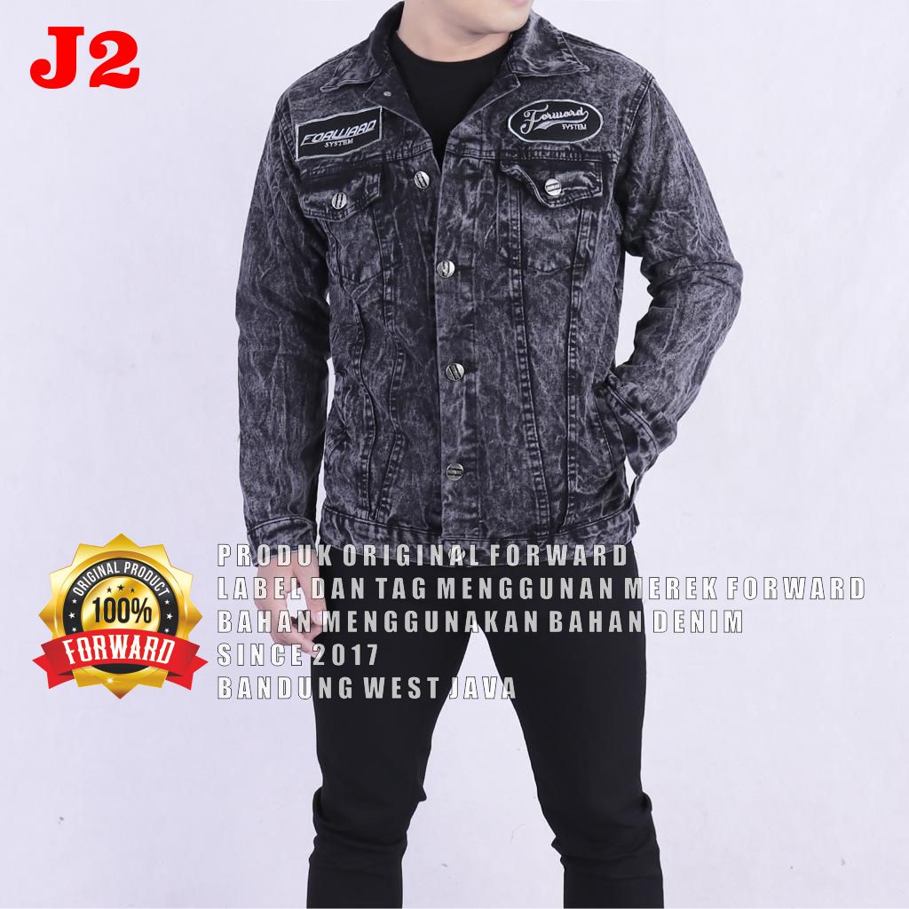 Denim jaket full patch FORWARD System (PATCH SUDAH TERPSANG ) Jaket Jeans Forward