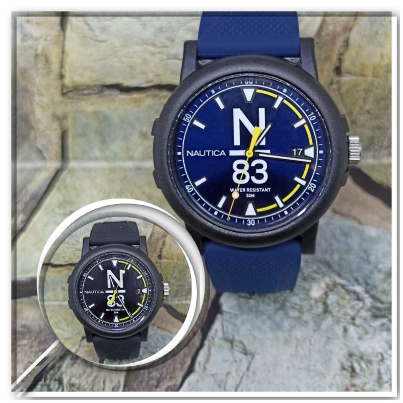 Jam tangan wanita NAUTICA NAPEPS, tali rubber, ORIGINAL, bergaransi resmi imternasional.