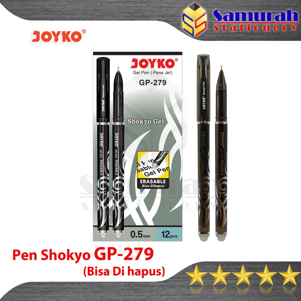 

HJK Erasable Gel Pen Joyko Shokyo GP 279 / Pulpen Cabut GelPen Shokyo GP-279 0.5 mm Bisa Dihapus
