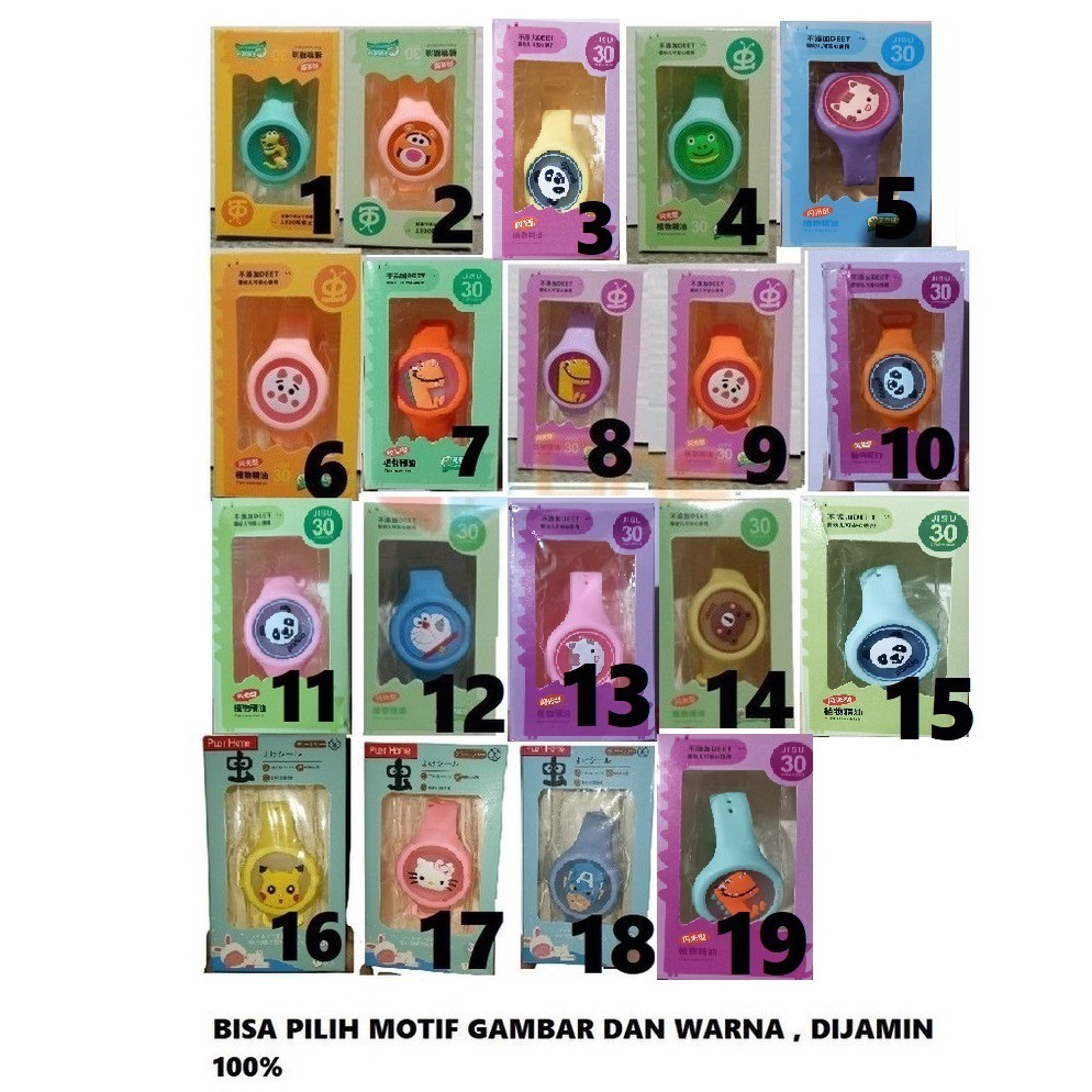 GELANG Anti Nyamuk LED BAYI ANAK Gambar Lucu Kartun Jam GELANG Anti Nyamuk LED BAYI ANAK Gambar Lucu Kartun Jam