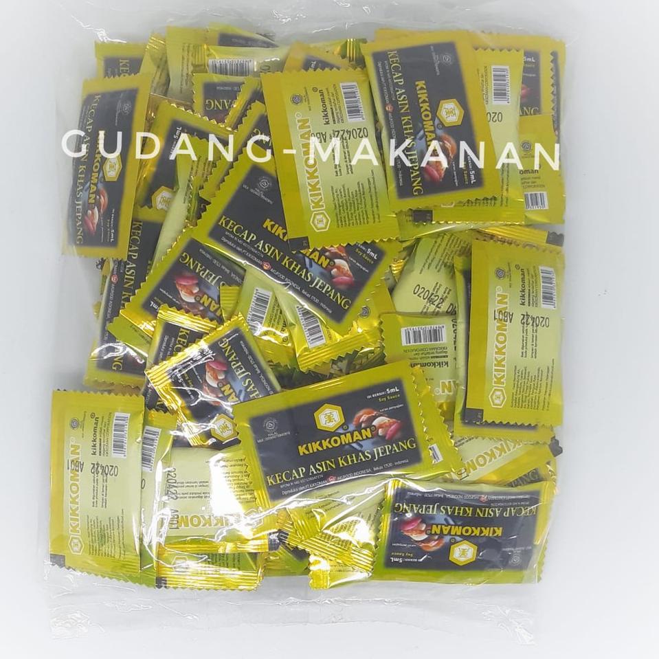 

Kekinian - Kikkoman Sachet Kecap Asin Khas Jepang 5ml Isi 100pcs 원