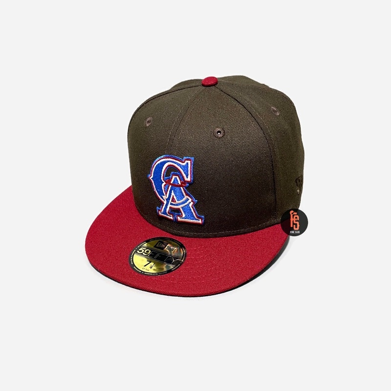 TOPI NEW ERA ORIGINAL 5950 35TH ANNIVERSARY CALIFORNIA ANGELS WALNUT CARDINAL UV BLUE