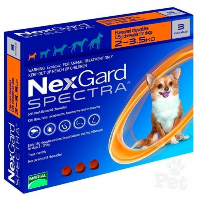 Jual Nexgard Spectra Size Xs Kg Obat Kutu Dan Obat Cacing